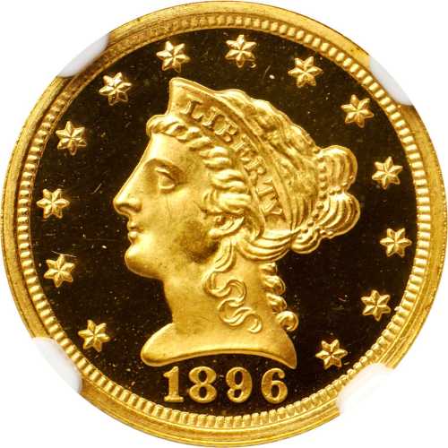 1896 Liberty Head Quarter Eagle. Proof-67+ Ultra Cameo (NGC).