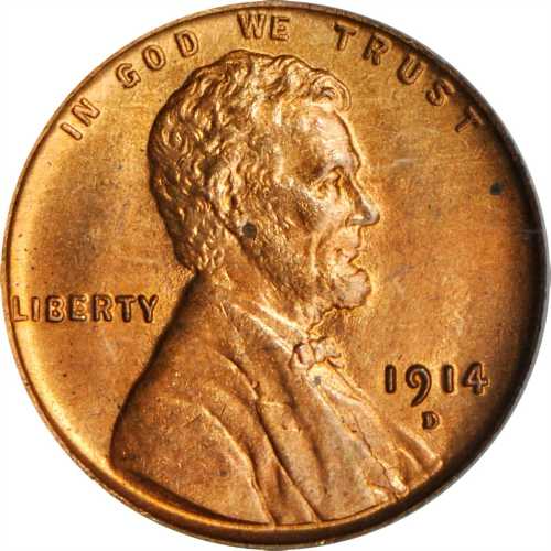 1914-D Lincoln Cent. MS-65 RD (PCGS). OGH.