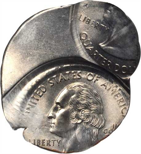 Undated (1999) State Quarter. Pennsylvania--Double Struck, Both Strikes Off Center--MS-66 (NGC).