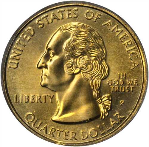 1999-P State Quarter. Connecticut--Struck on an Experimental Planchet--MS-66 (PCGS).