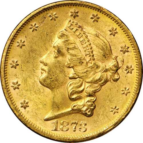 1873-S Liberty Head Double Eagle. Open 3. MS-61 (PCGS).