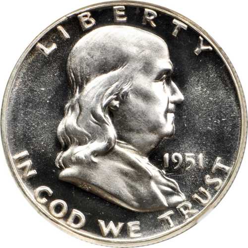 1951 Franklin Half Dollar. Proof-68 Cameo (NGC). CAC.