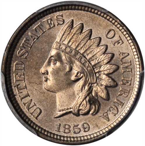1859 Indian Cent. MS-64 (PCGS).