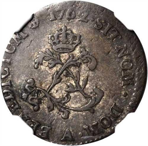 1762-A Sou Marque. Paris Mint. Vlack-46. Rarity-4. First Semester. EF-40 (NGC).