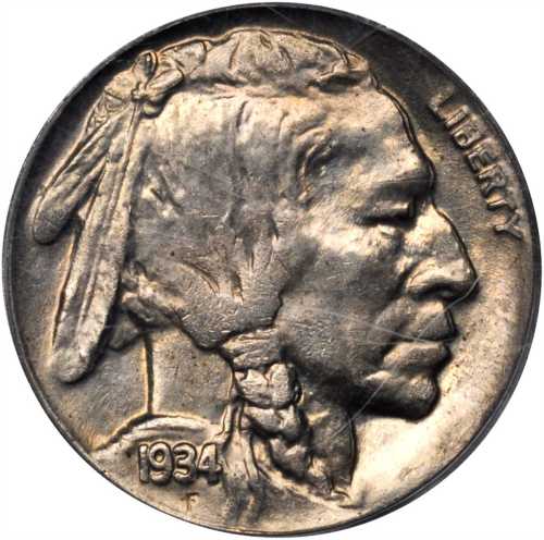 1934-D Buffalo Nickel. MS-65 (PCGS).