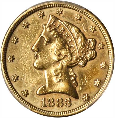 1883-CC Liberty Head Half Eagle. AU Details--Ex Jewelry (PCGS).