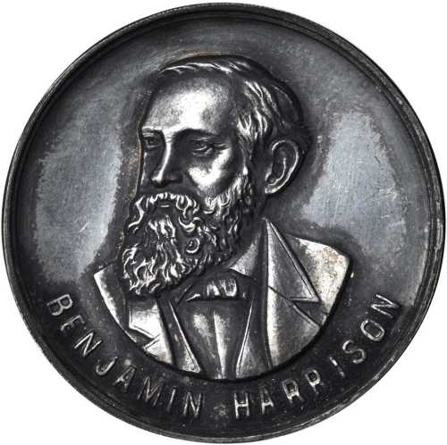 1892 Benjamin Harrison. BH 1892-6. Silver. 31.6 mm. About Uncirculated.
