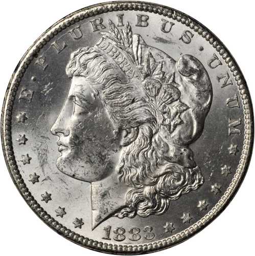 1883-CC GSA Morgan Silver Dollar. MS-62 (Uncertified).
