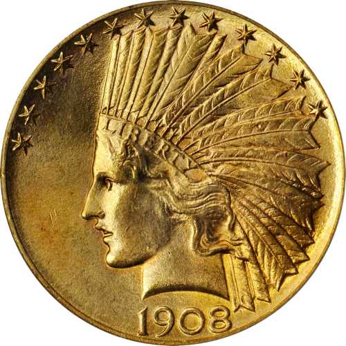 1908-S Indian Eagle. MS-62 (PCGS).