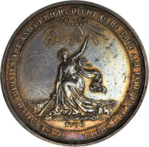 1876 U.S. Centennial Exposition. Official Medal. Silver. 38 mm. HK-20, Julian CM-10. Rarity-4. Very 