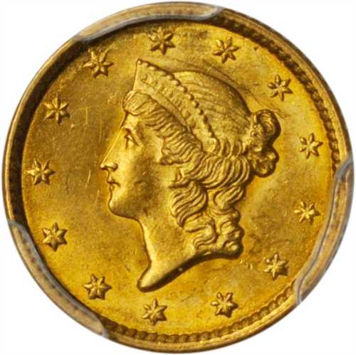 1852 Gold Dollar. MS-63 (PCGS).