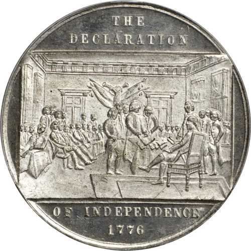 1876 H.G. Sampson Store Card. White Metal. 42 mm. By George Hampden Lovett. Musante GW-828, Rulau NY