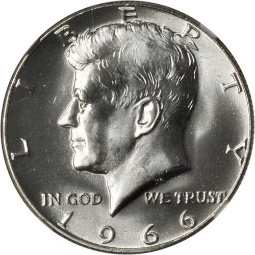 1966 Kennedy Half Dollar. MS-66 (NGC).