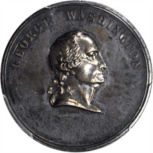 Undated (ca. 1861) Time Increases His Fame Medal. Silver. 27 mm. Musante GW-442, Baker-91A, Julian P