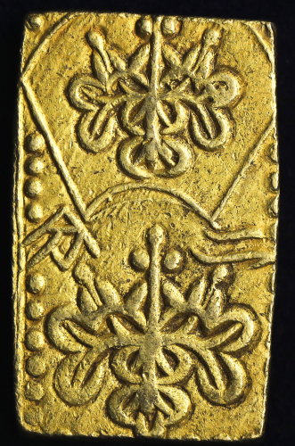 日本 文政二分判金(草文二分) Soubun 2Bu-bankin 文政11年~天保3年(1828-33)   (VF+)美品