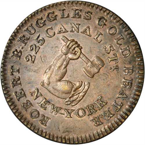 New York--New York. Undated (1832-1835) Robert B. Ruggles. HT-307, Low-273. Rarity-1. Copper. 28.5 m