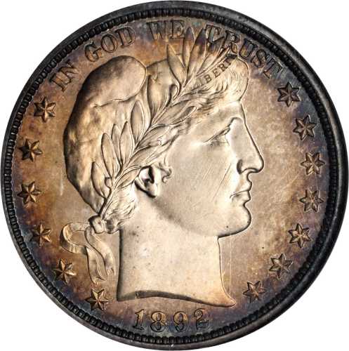 1892 Barber Half Dollar. Proof-65 Cameo (NGC).