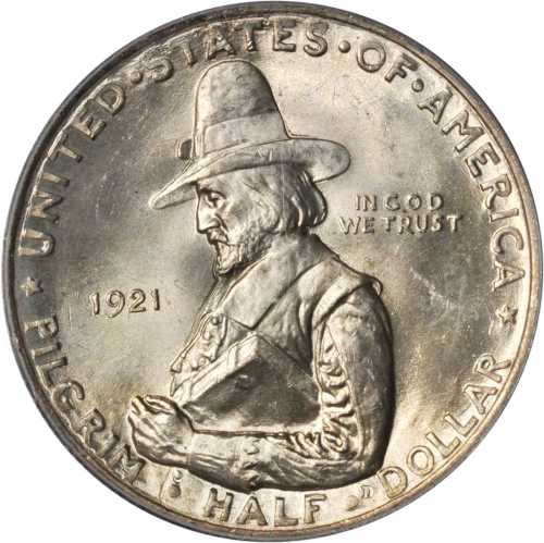 1921 Pilgrim Tercentenary. MS-65 (PCGS).