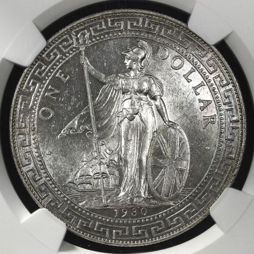 British Trade Dollar イギリス贸易银 Dollar 1930B NGC-MS63 UNC