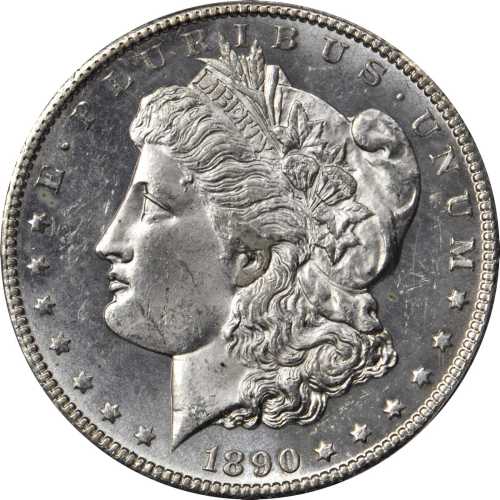 1890-CC Morgan Silver Dollar. MS-64 PL (PCGS).