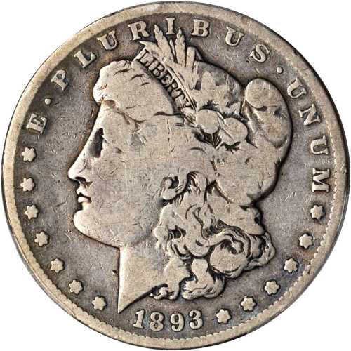 1893-S Morgan Silver Dollar. Good-6 (PCGS).