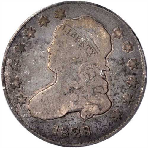 1828 Capped Bust Quarter. B-3. Rarity-5. 25/50 C. Good-6 (PCGS).