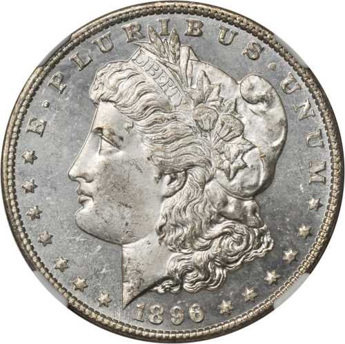 1896 Morgan Silver Dollar. MS-64 PL (NGC).