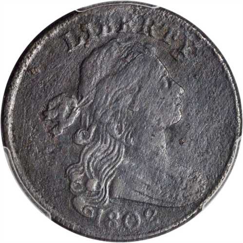 1802 Draped Bust Cent. S-234. Rarity-3. VF Details--Environmental Damage (PCGS).