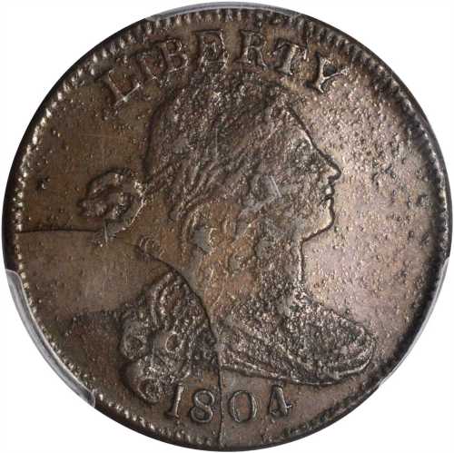 1804 (1860s) Draped Bust Cent. Private Restrike. Breen-1761. MS-63 BN (PCGS). CAC.