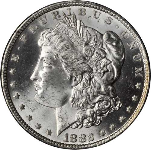 1882-CC GSA Morgan Silver Dollar. MS-63 (Uncertified).