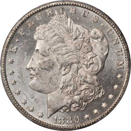1880-CC Morgan Silver Dollar. VAM-6. Top 100 Variety. 8/Low 7. MS-62 (PCGS).