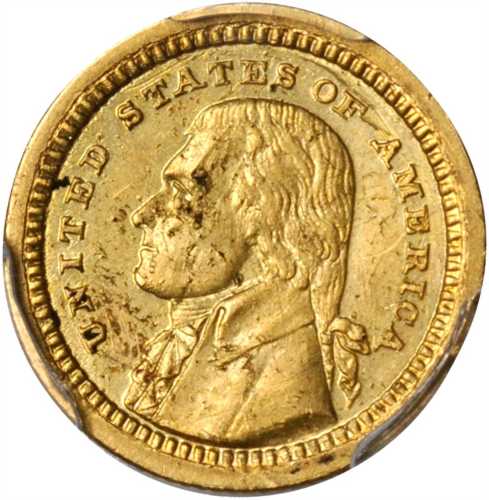 1903 Louisiana Purchase Exposition Gold Dollar. Jefferson Portrait. AU Details--Tooled (PCGS).