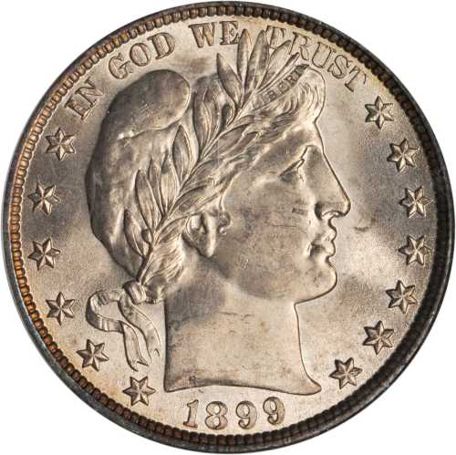 1899 Barber Half Dollar. MS-65 (PCGS). CAC.
