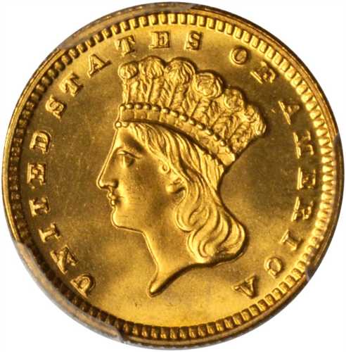 1869 Gold Dollar. MS-66 (PCGS). CAC.