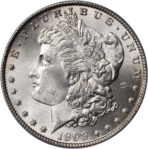 1898 Morgan Silver Dollar. MS-65 (ANACS).