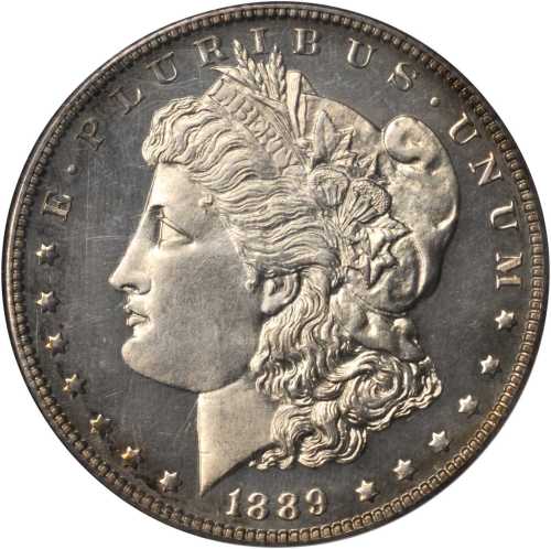 1889 Morgan Silver Dollar. Proof-65 Cameo (NGC).