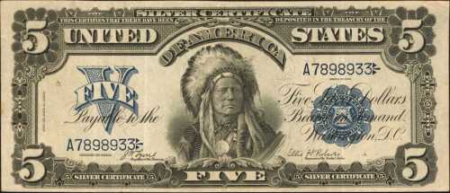 Fr. 271. 1899 $5 Silver Certificate. Very Fine.