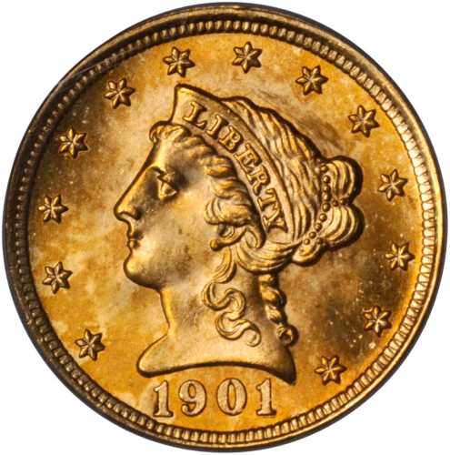 1901 Liberty Head Quarter Eagle. MS-65+ (PCGS). CAC.