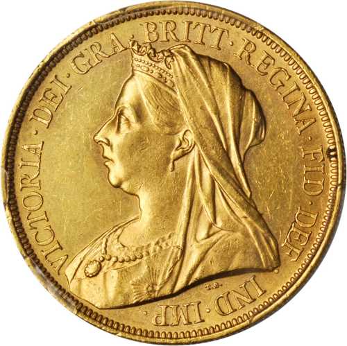 1893年英国5英镑金币。
