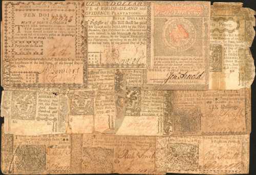 Colonial Currency. Collection of (12) Notes with Notable Signers. Good to Very Fine.