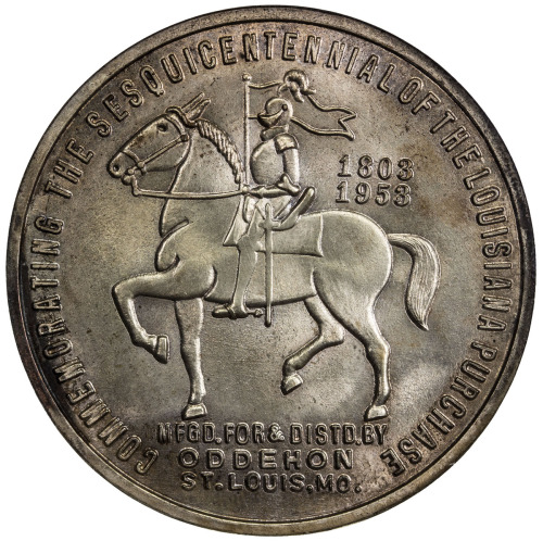 US Coins, Tokens & Medals，UNITED STATES:1953, silvered copper medal, H&K-509b, NGC graded MS65, 