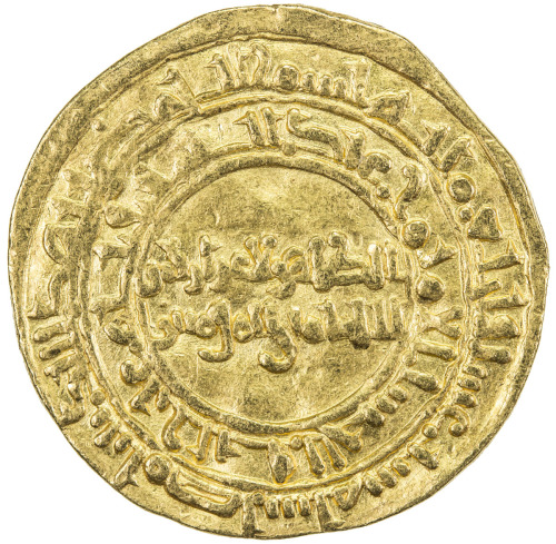 Islamic - Spain & North Africa，FATIMID: al-Zahir, 1021-1036, AV dinar (4.14g), Misr, AH416, A-714.1,