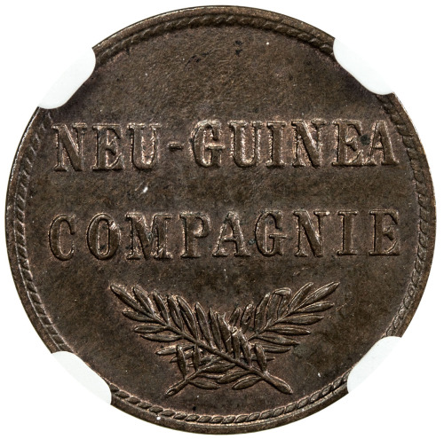 World Coins - Australia & Pacific，GERMAN NEW GUINEA: Wilhelm I, 1888-1918, AE pfennig, 1894-A, KM-1,