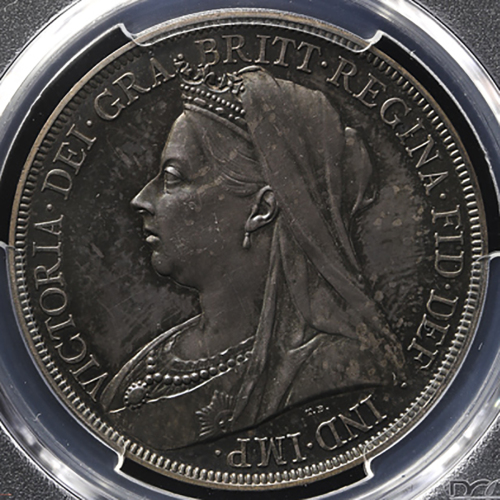 GREAT BRITAIN Victoria ヴィクトリア(1837~1901) Crown 1893LVI PCGS-PR63 トーン Proof UNC