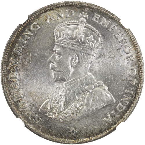 World Coins - Asia & Middle-East，STRAITS SETTLEMENTS: George V, 1910-1936, AR dollar, 1920, KM-33, N