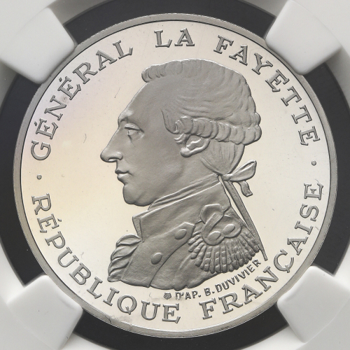 FRANCE 5th Rep 第五共和政(1958~) 100Francs in Palladium 1987 NGC-PF69 Ultra Cameo Proof