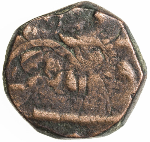 India - Princely States，SIKH EMPIRE: AE paisa (7.89g), Peshawar, AH1246, KM-—, in the name of the lo