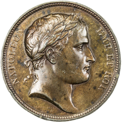 World Coins - Europe，FRANCE: Napoleon I, Emperor, 1804-1815, AE medal, 1806, Ricciardi-72; Siciliano