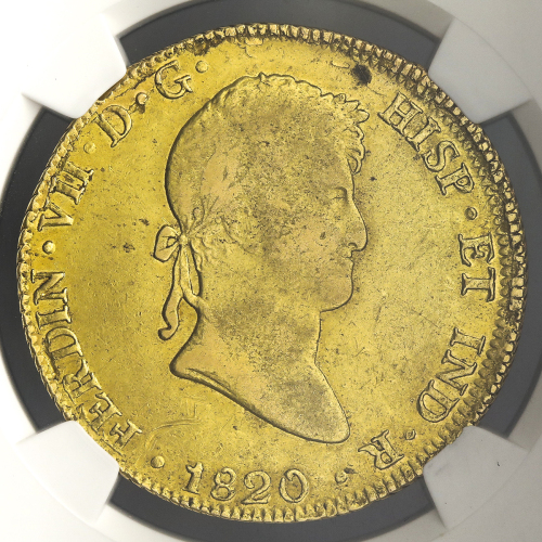 PERU ペ儿ー 8Escudos 1820JP NGC-XF40 VF