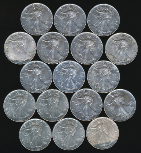 USA アメリカ合众国 Dollar 1986(×5),87(×5),88(×10),89(×2),90(×5),92(×12) 返品不可 要下见 Sold as is No returns